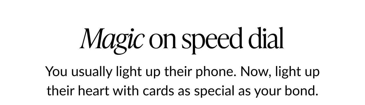 Magic on speed dial section header