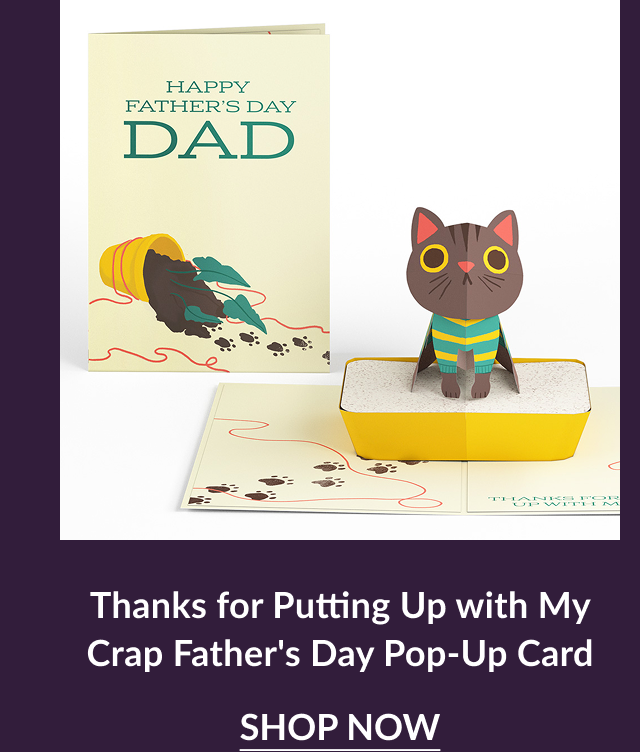 Thanks for Putting Up with My Crap — Father's Day Pop-Up Card