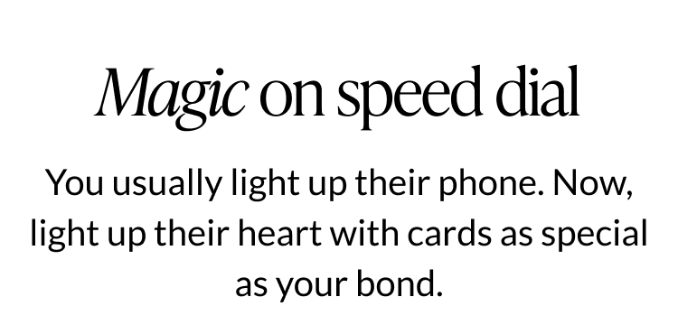 Magic on speed dial section header