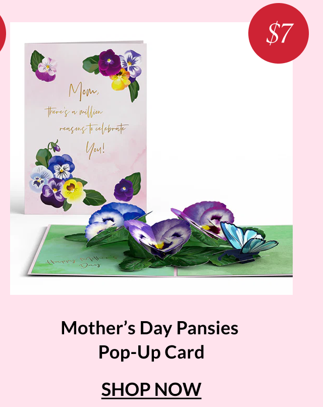 Mother's Day Pansies Pop-Up Card
