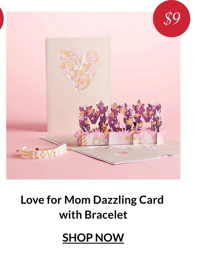 Love for Mom Dazzling Card with Bracelet