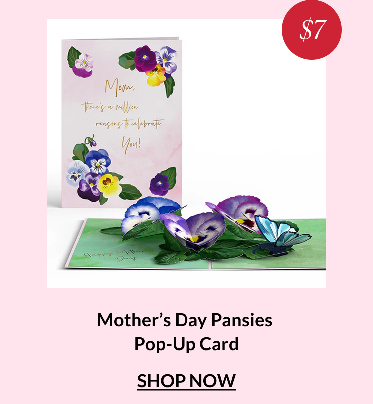 Mother's Day Pansies Pop-Up Card