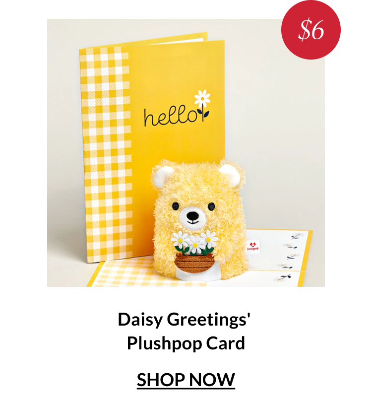 Daisy Greetings Plushpop Card