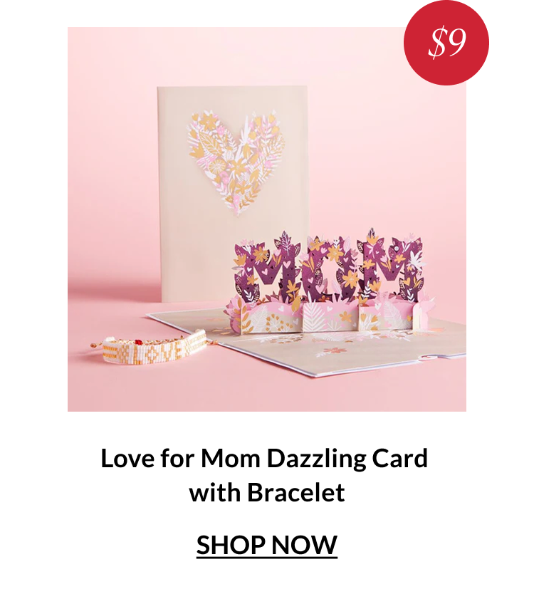 Love for Mom Dazzling Card with Bracelet