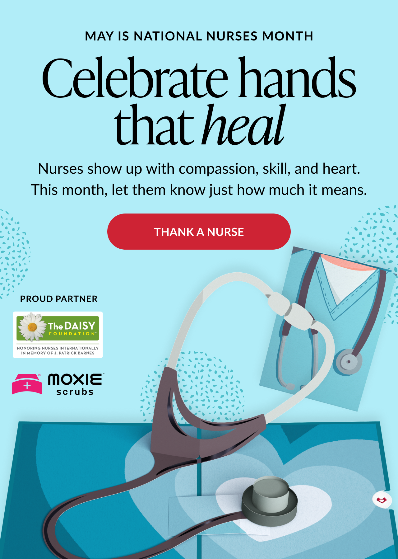 May is National Nurses Month — Nurse Pop-Up Card