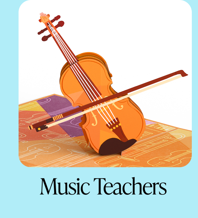 Music Teachers — Violin Pop-Up Card