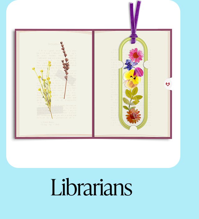 Librarians — Petal Pressed Bookmark Card