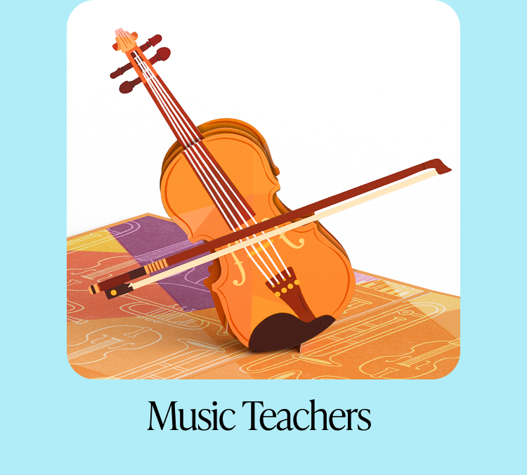 Music Teachers — Violin Pop-Up Card
