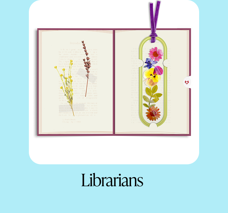 Librarians — Petal Pressed Bookmark Card