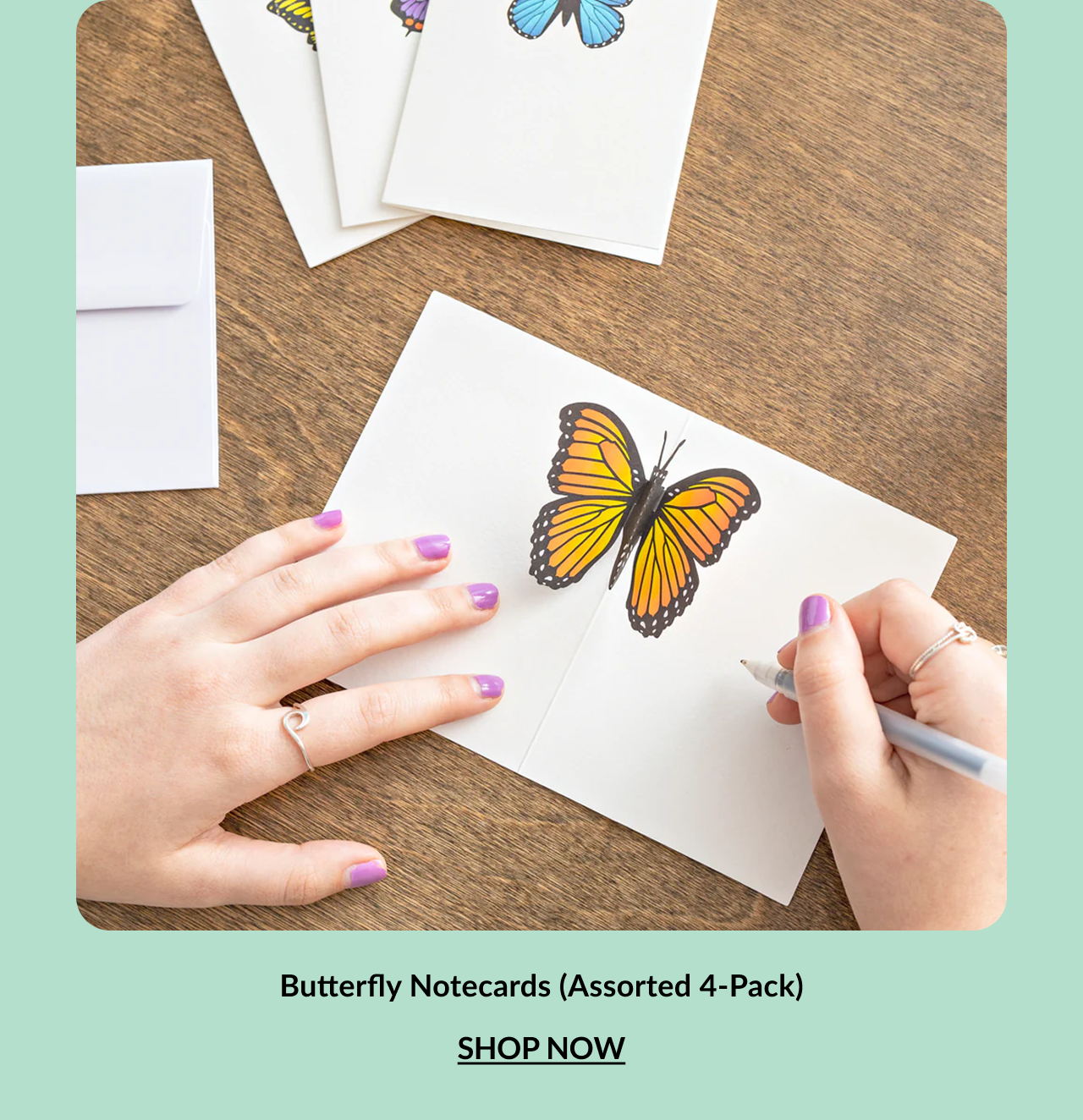 Butterfly Notecards Assorted 4-Pack