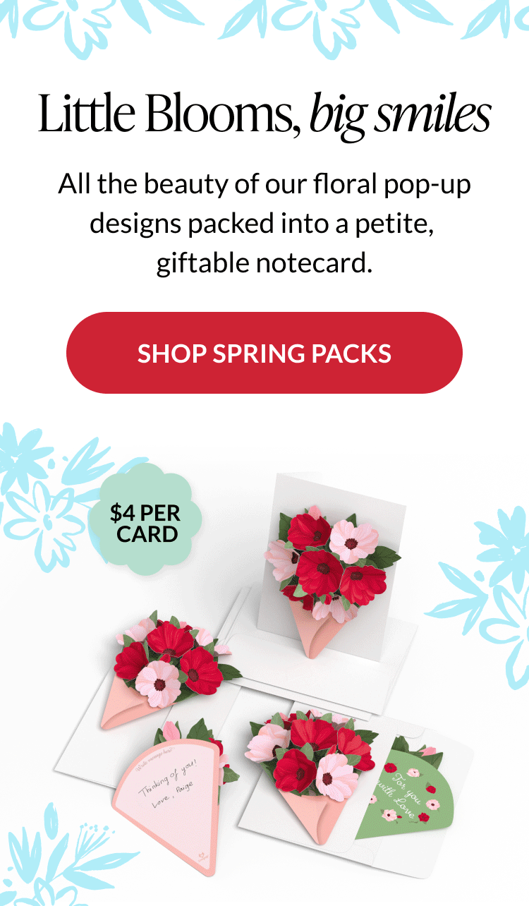Little Blooms Notecard 5-Pack Rosy Ruby and Sweet Spring