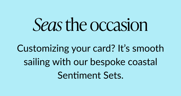 Seas the occasion — coastal sentiment sets featuring whale, birthday light-up, lobster, and sandcastle