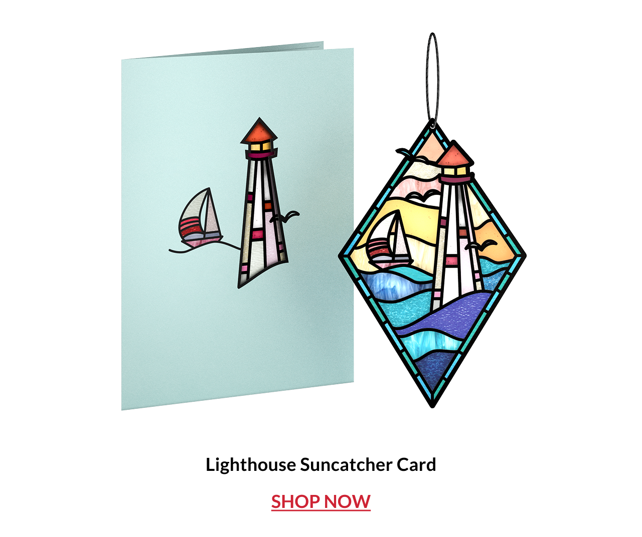 Lighthouse Suncatcher Card