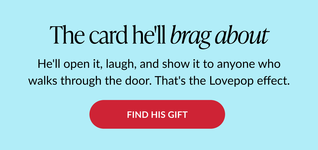 Father’s Day gift banner encouraging shoppers to find Dad’s perfect card
