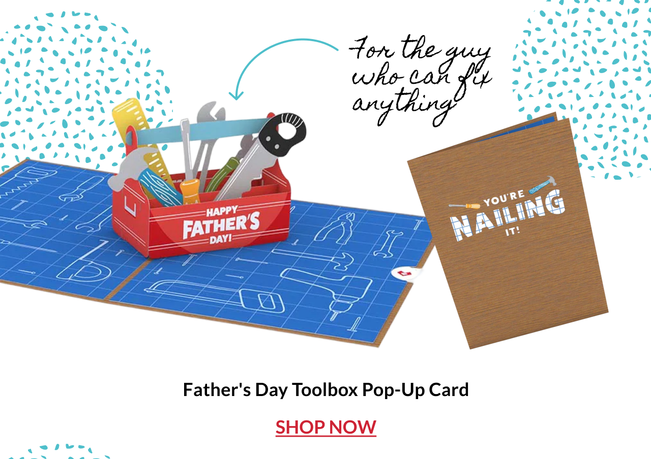 Toolbox Father's Day pop-up card