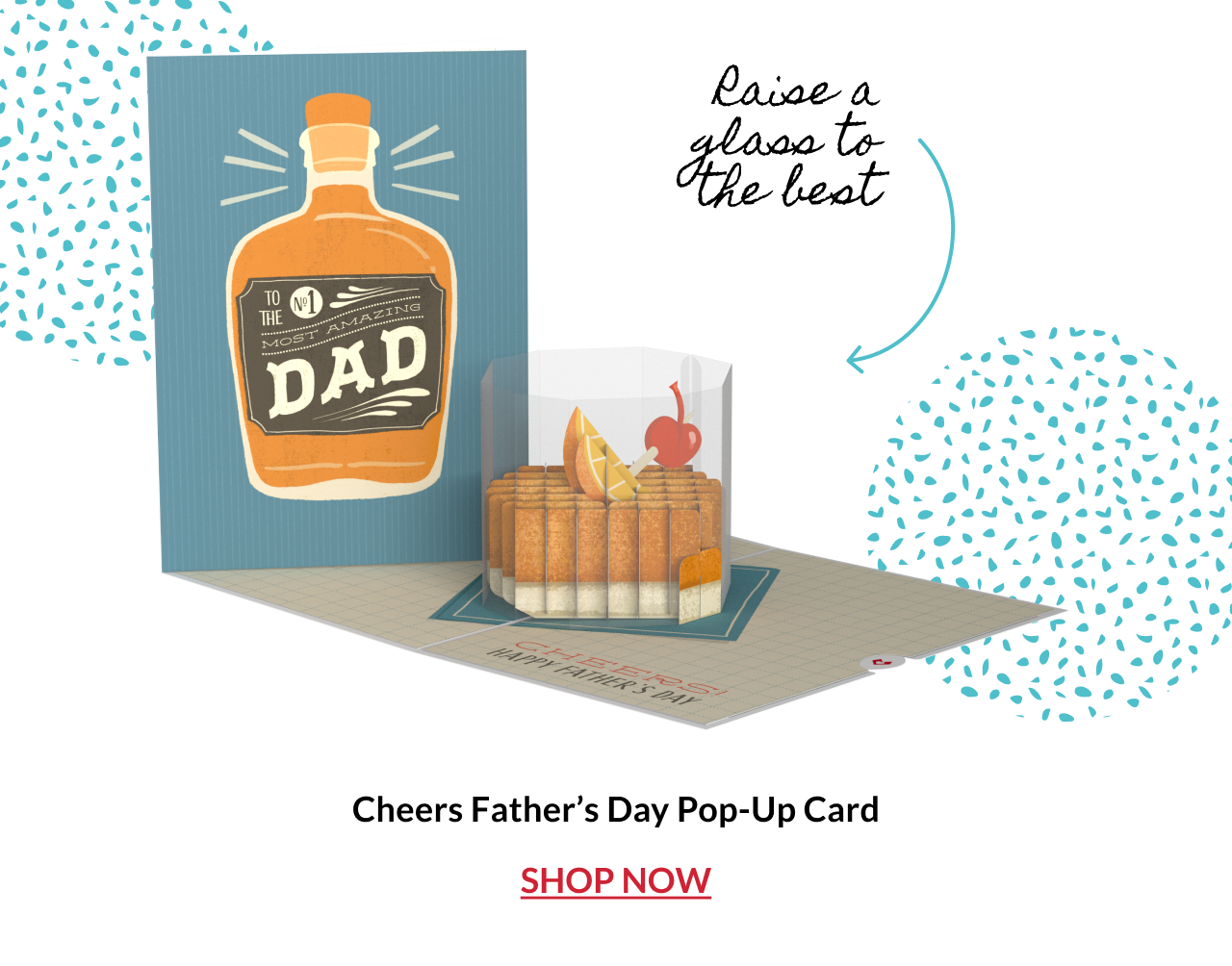 Cheers Father's Day pop-up card