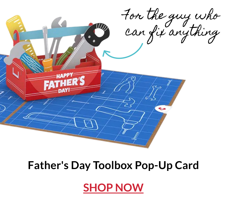 Toolbox Father's Day pop-up card