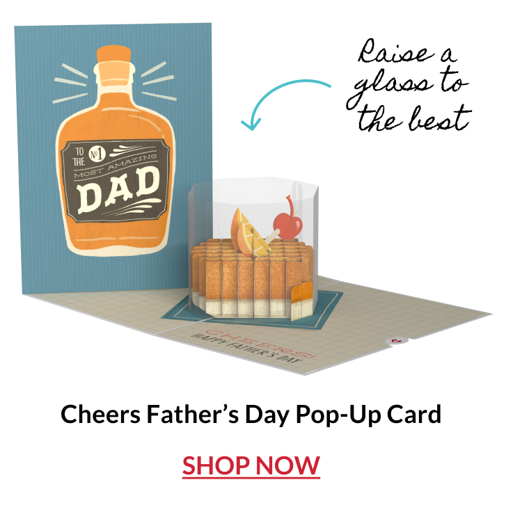 Cheers Father's Day pop-up card