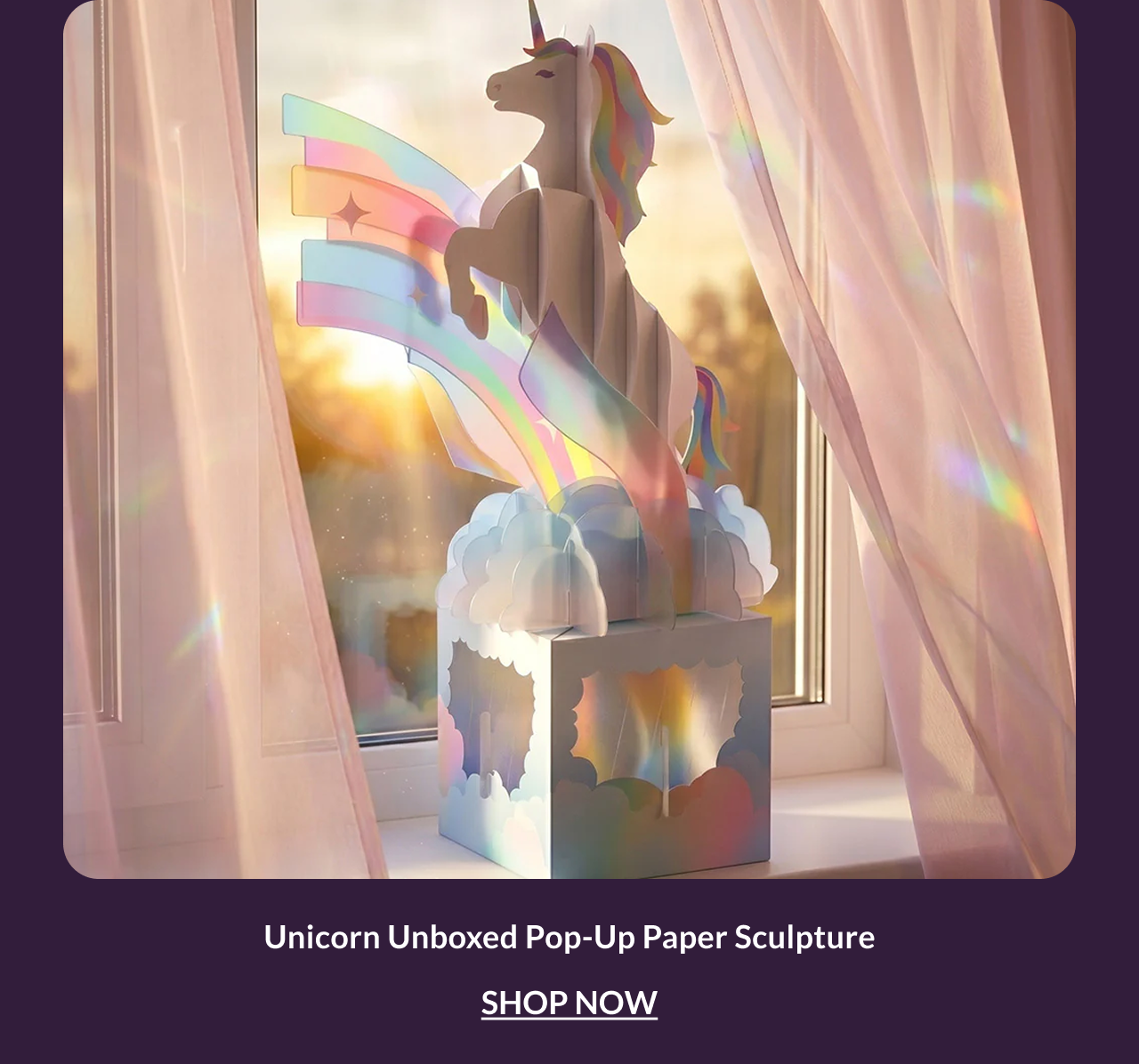 Unicorn Unboxed Pop-Up Paper Sculpture