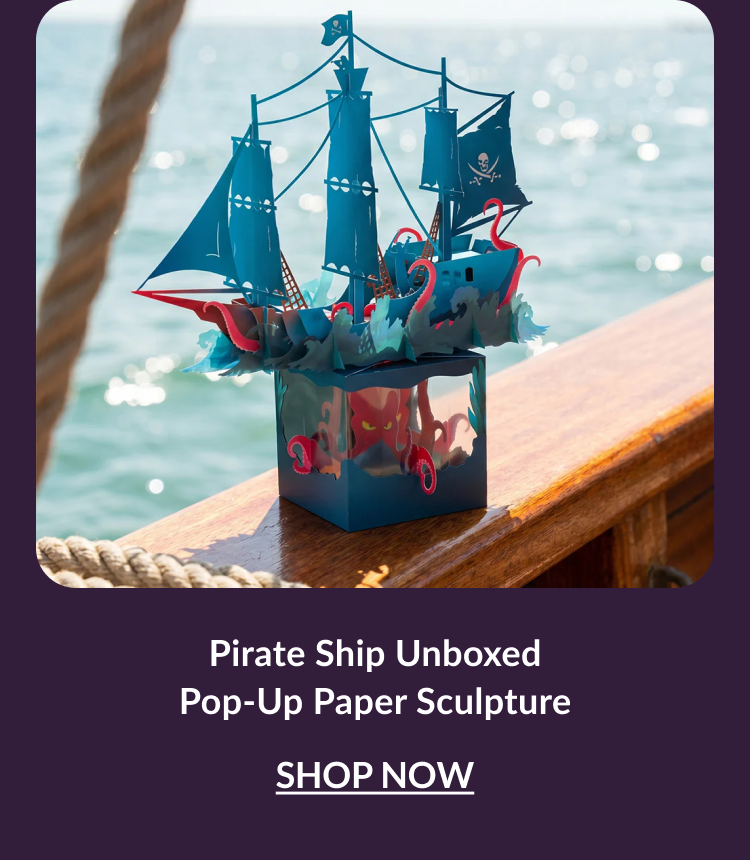 Pirate Ship Unboxed Pop-Up Paper Sculpture