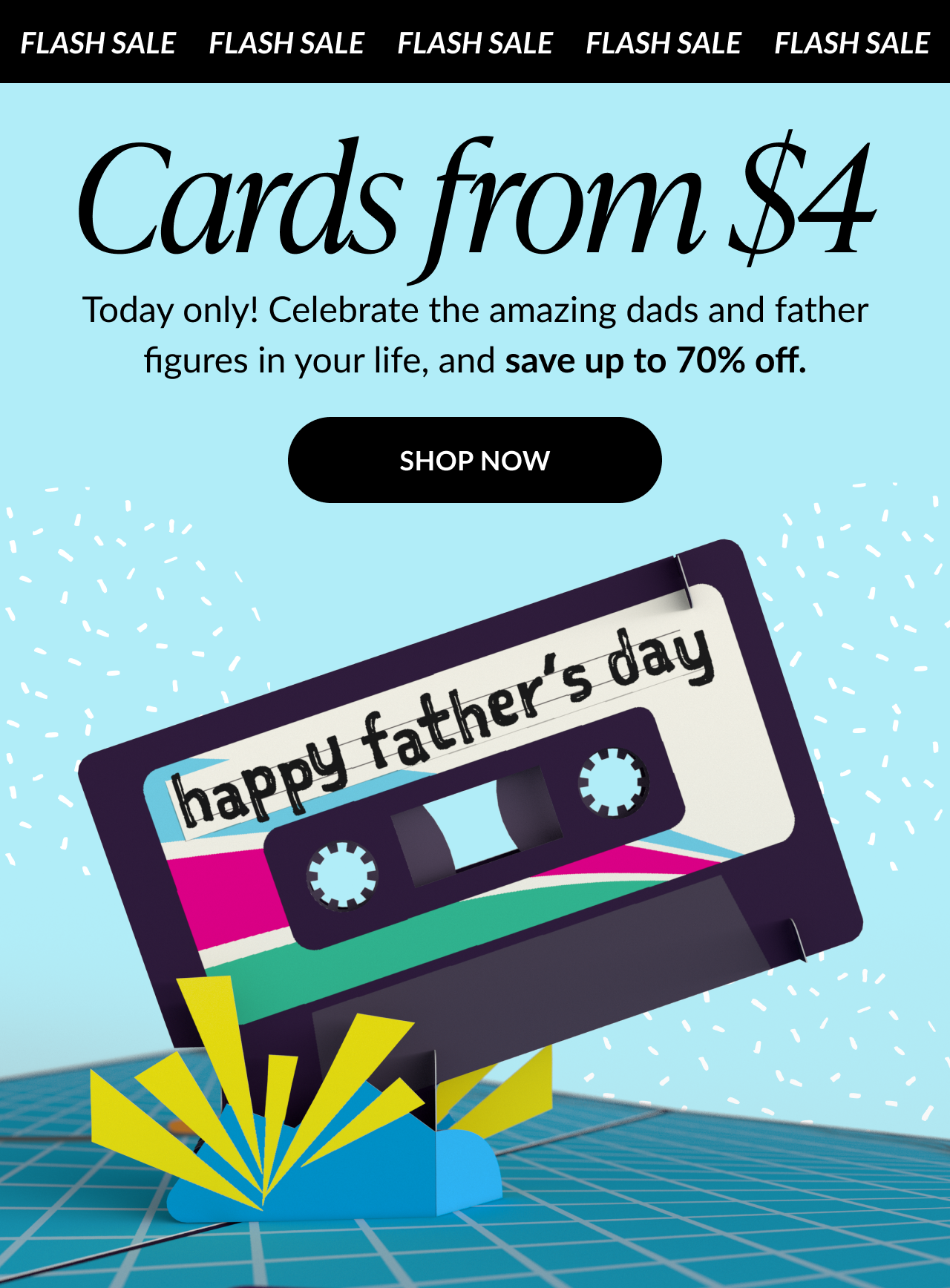 Father's Day Flash Sale — shop pop-up cards and gifts
