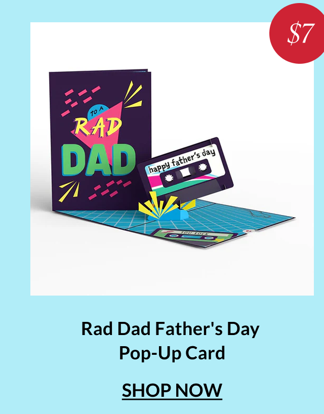 Rad Dad Father's Day pop-up card — from $7