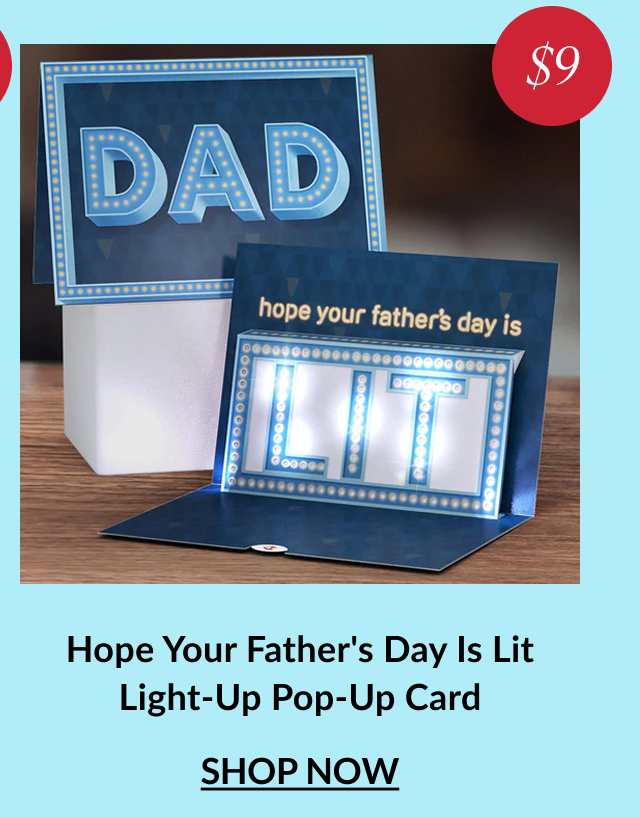 Hope Your Father's Day Is Lit light-up pop-up card — from $7