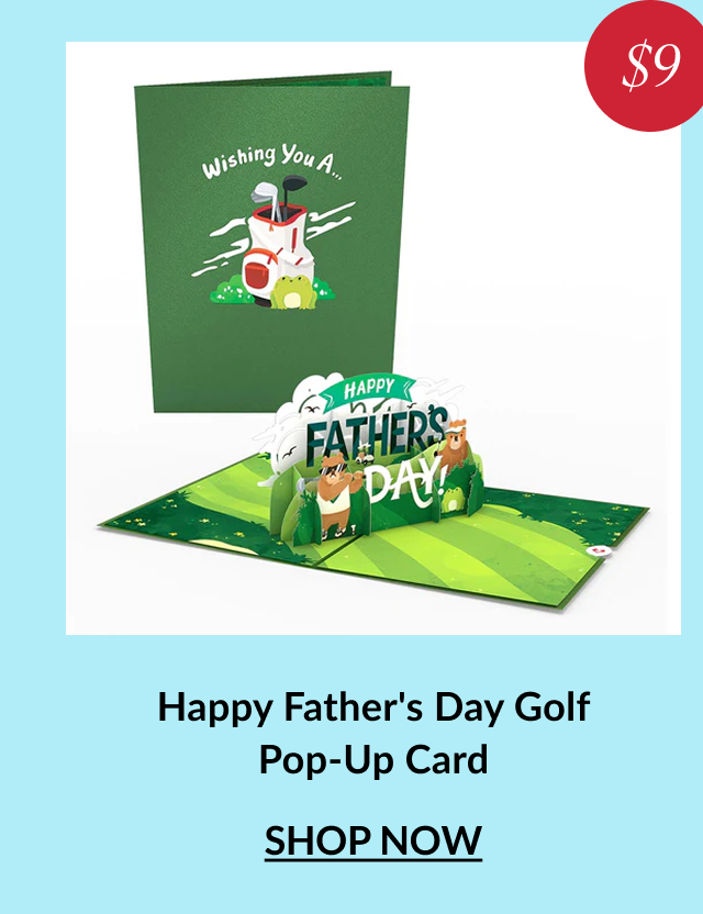 Happy Father's Day Golf pop-up card — from $7