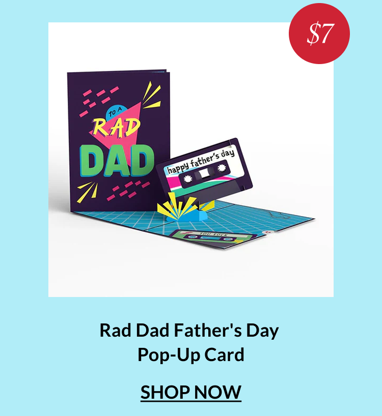 Rad Dad Father's Day pop-up card — from $7