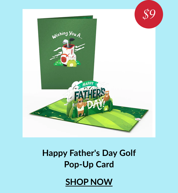 Happy Father's Day Golf pop-up card — from $7