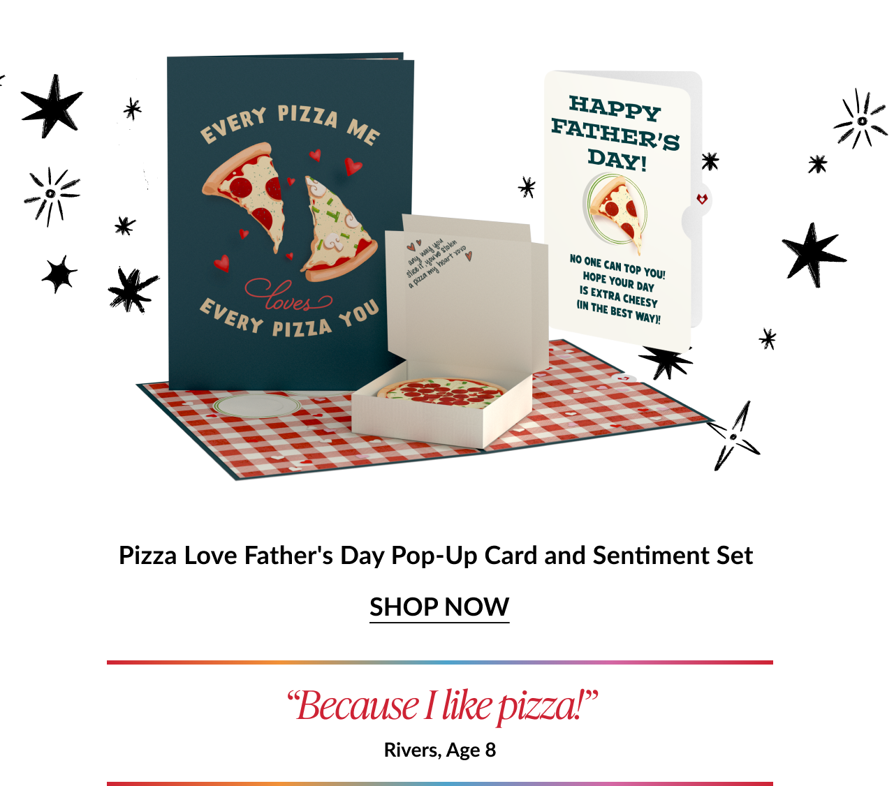 Pizza Love Father's Day Pop-Up Card and Sentiment Set