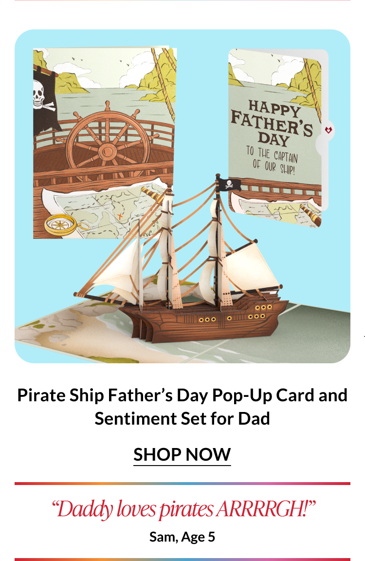 Pirate Ship Father's Day Pop-Up Card and Sentiment Set for Dad