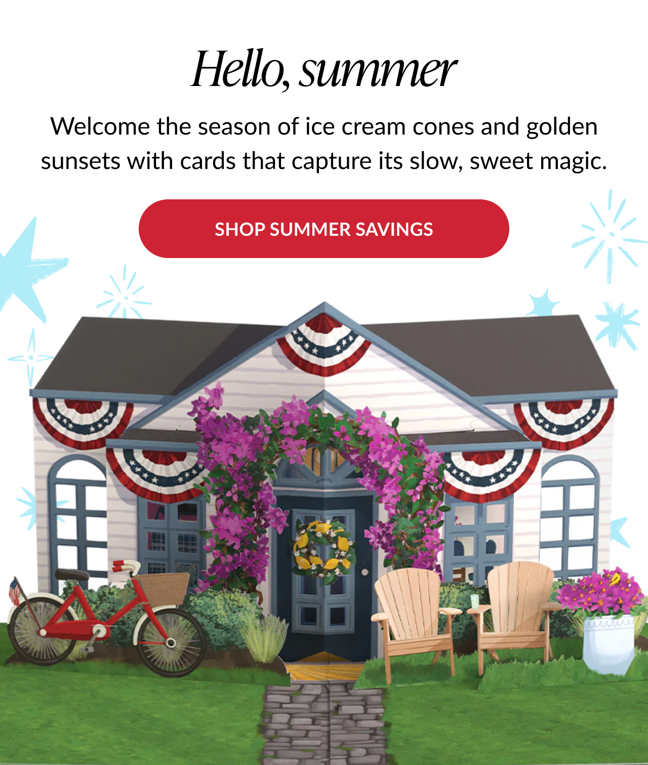 Hello, summer pop-up cards for warm-weather occasions.