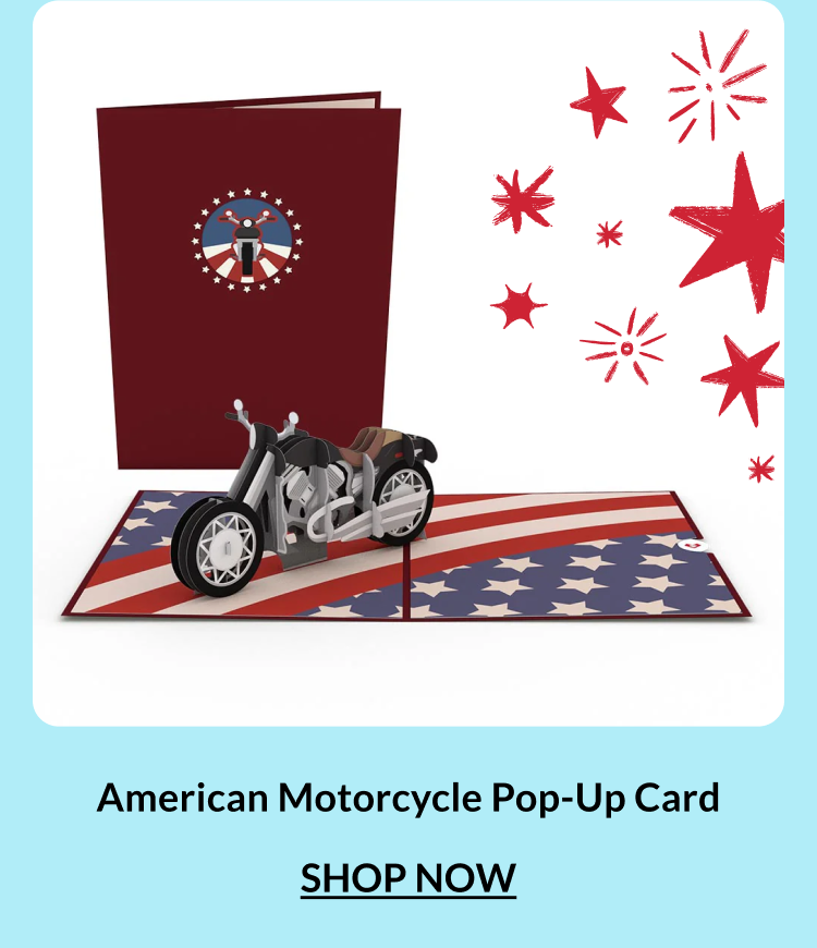 American Motorcycle pop-up card.