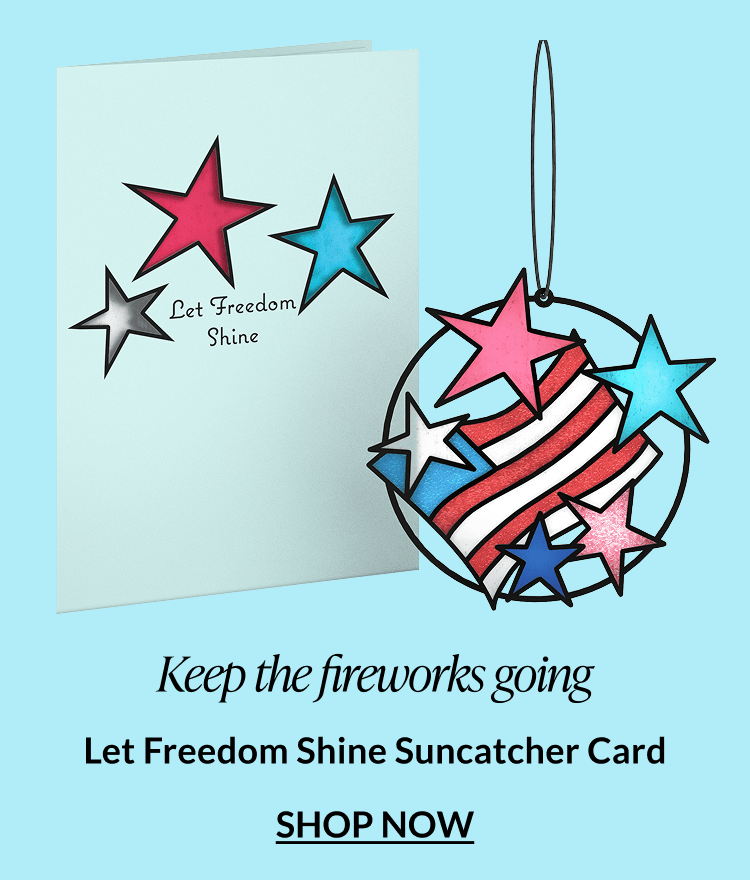 Let Freedom Shine Suncatcher Card
