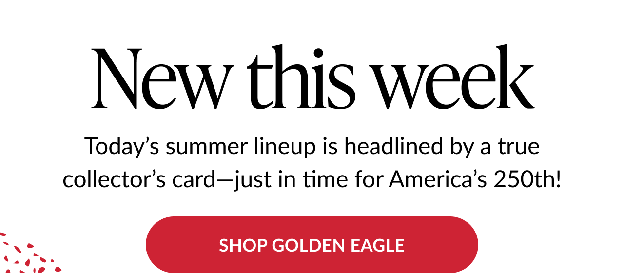 New this week: Golden Patriotic Eagle and more new Lovepop cards.