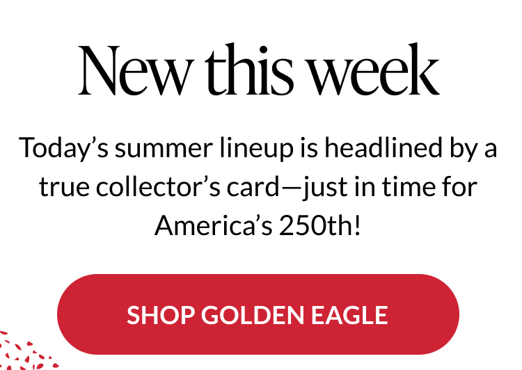 New this week: Golden Patriotic Eagle and more new Lovepop cards.