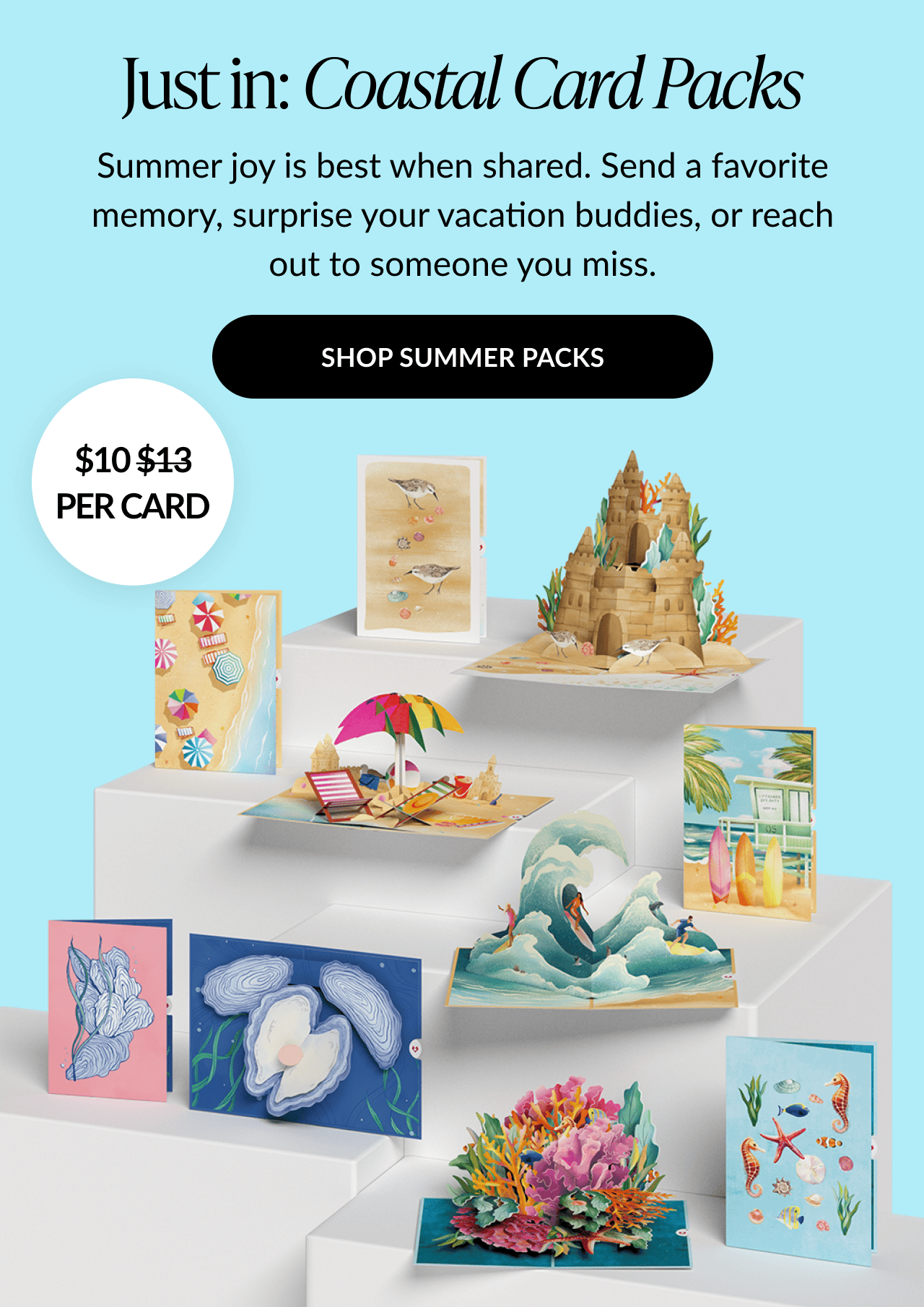Just in: coastal card packs, shop multi-card sets