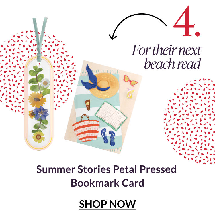 Summer Stories Petal Pressed Bookmark Card