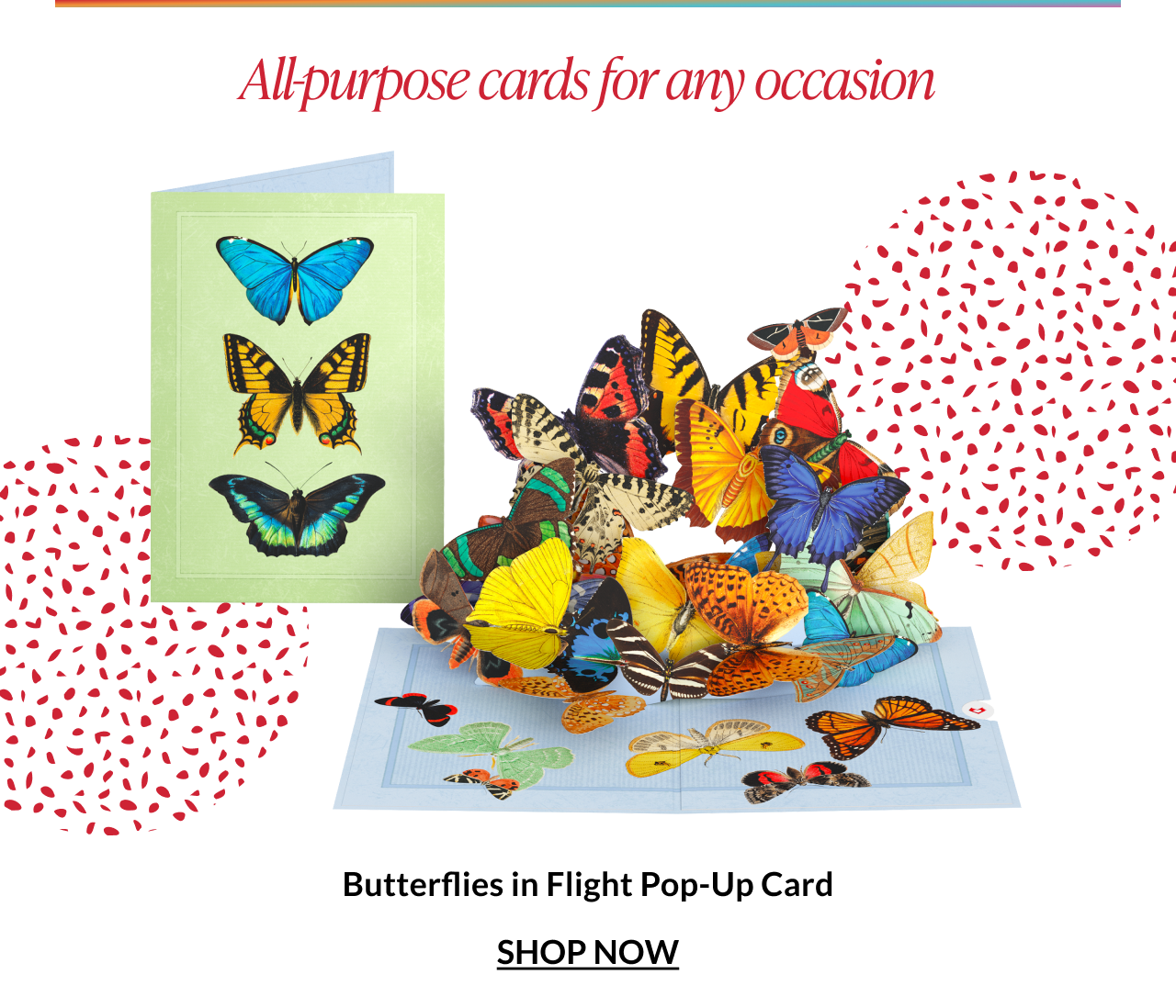 Butterflies in Flight Pop-Up Card