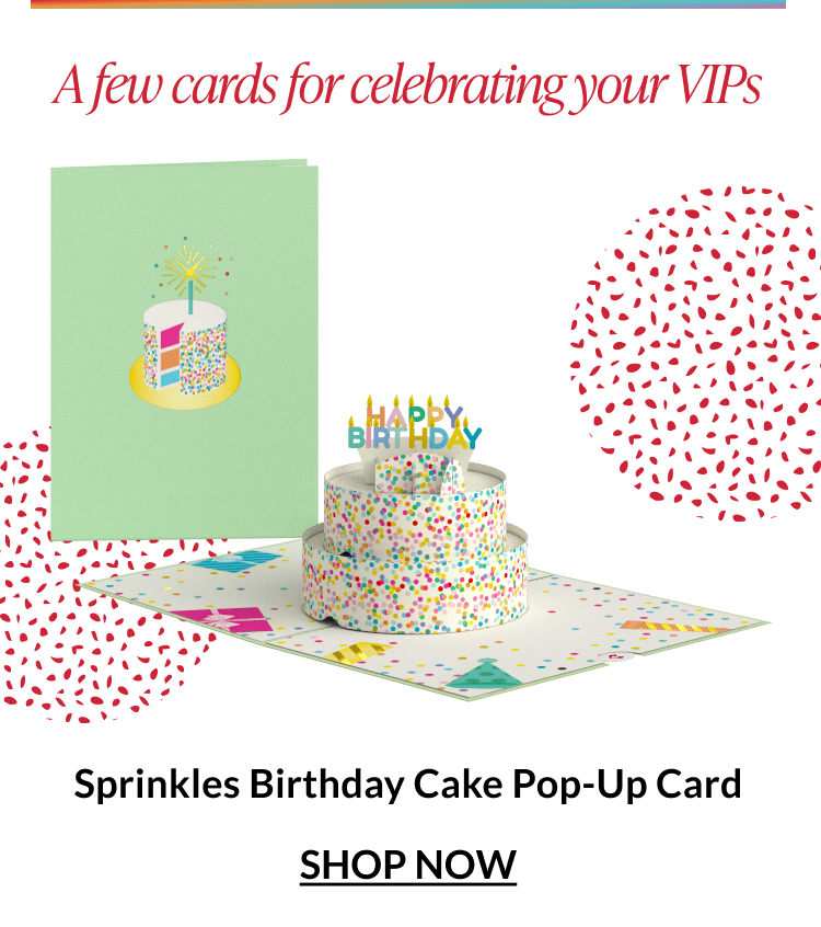 Sprinkles Birthday Cake Pop-Up Card