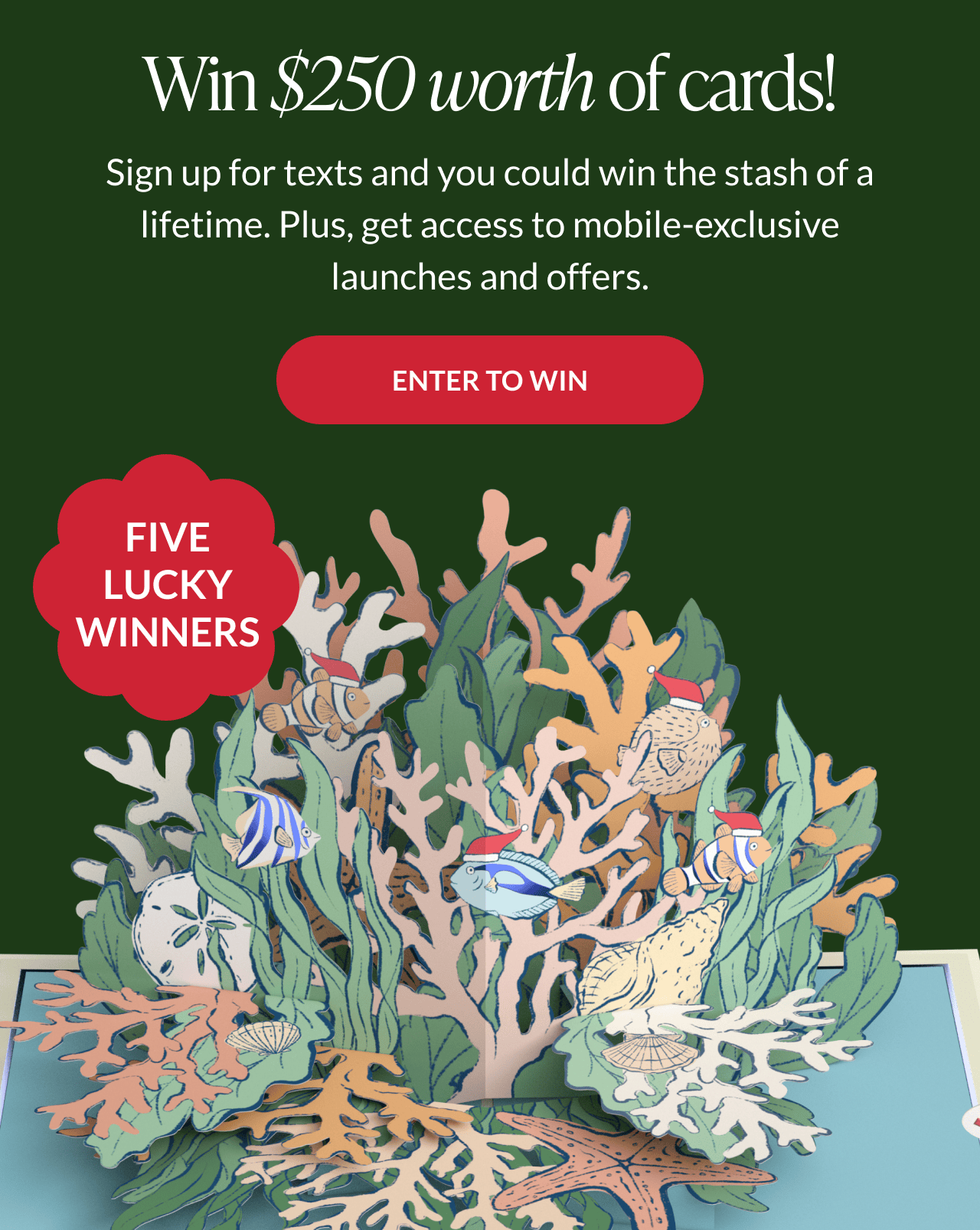 Enter to win $250 worth of cards