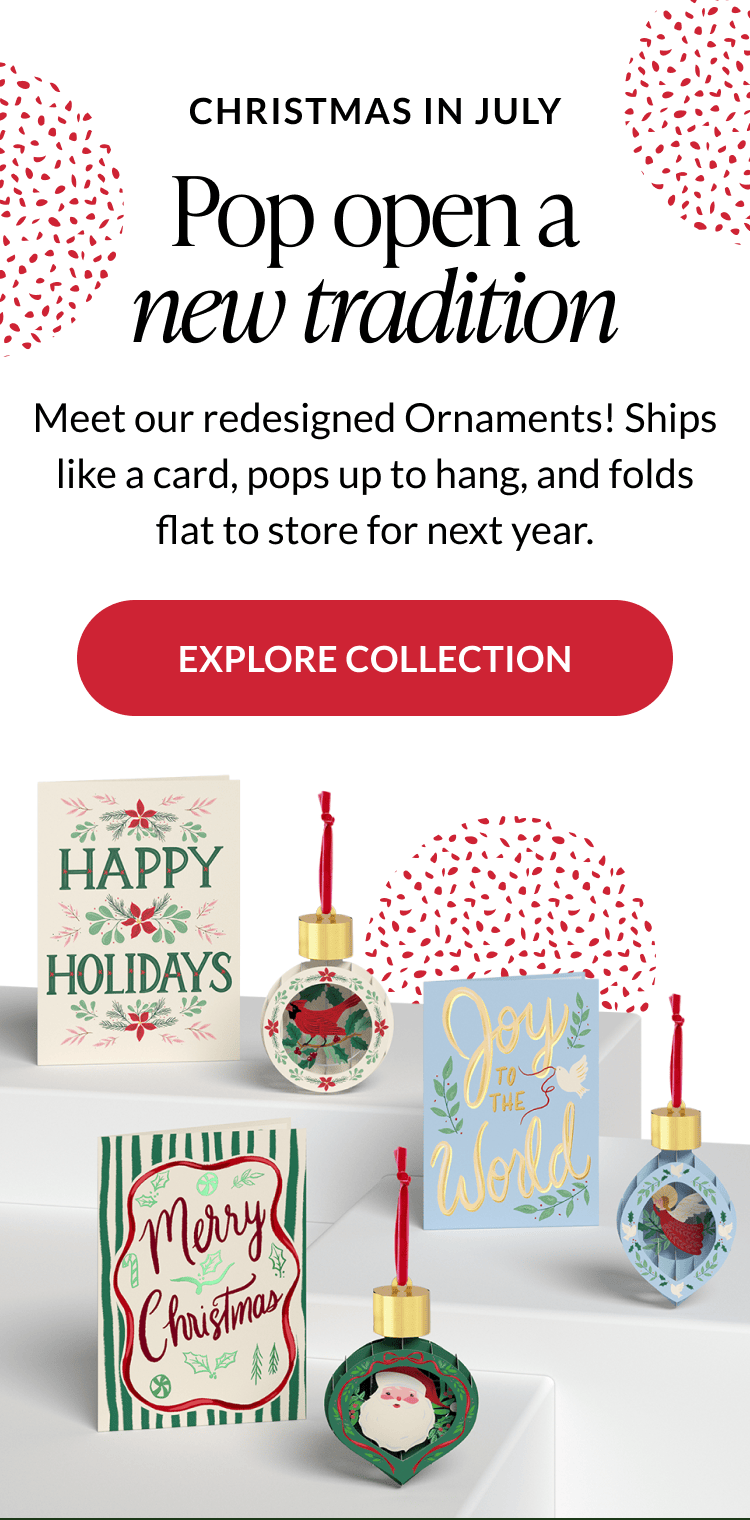 Christmas in July ornament cards collection
