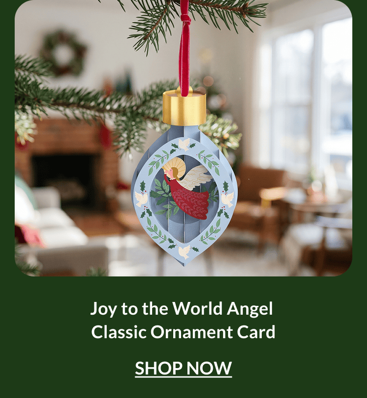 Joy to the World Angel Classic Ornament Card