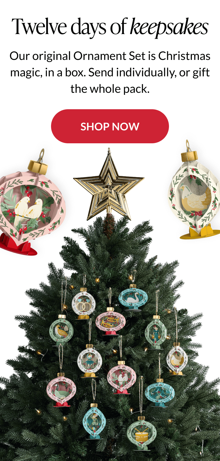 12 Days of Christmas Merry Ornament Set