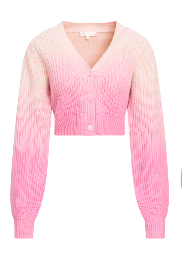 Avignon Dip-Dyed Ombré Crop Cardigan