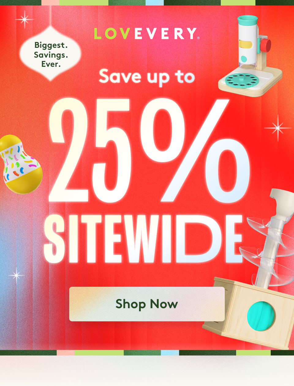 Save up to 25% sitewide