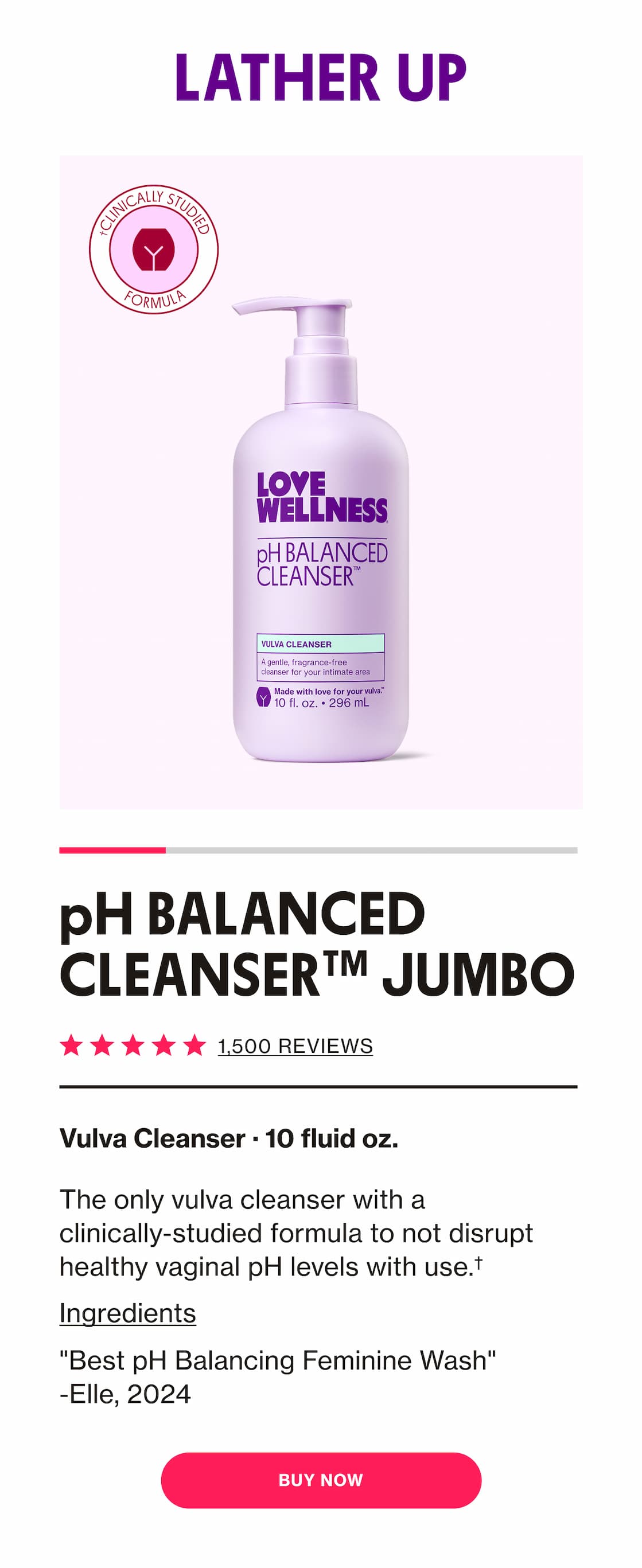 LATHER UP | pH BALANCED CLEANSER JUMBO | BUY NOW
