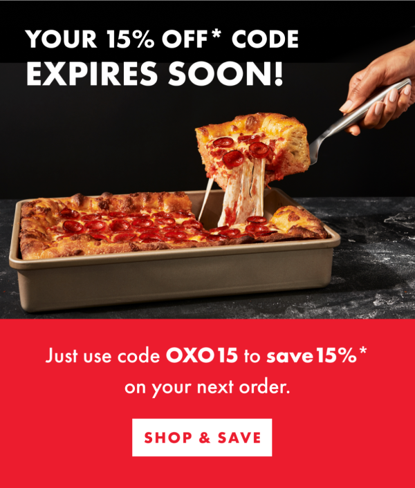 Your 15% off code expires soon