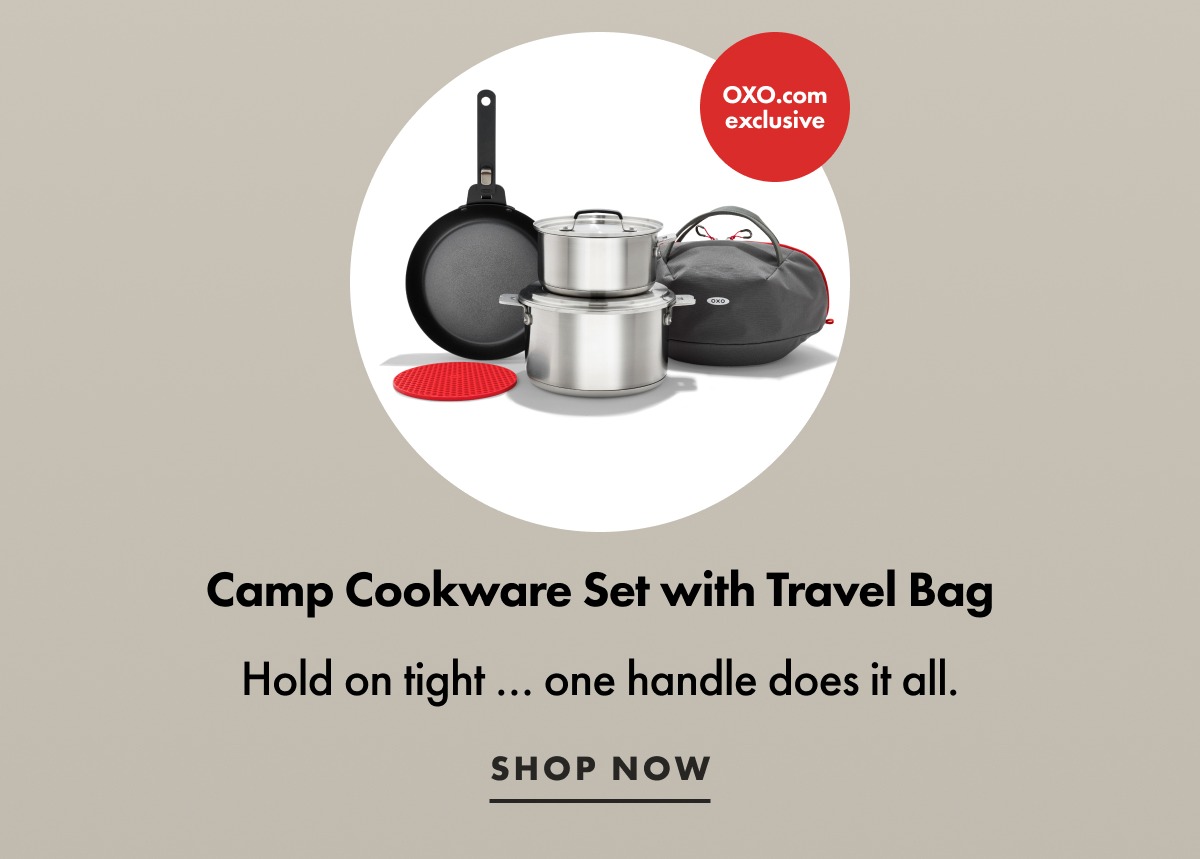 Camp cookware set with travel bag. Shop now. 